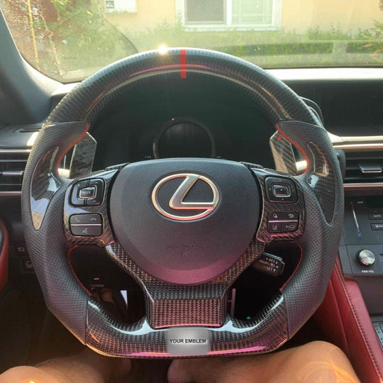 Carbon Fiber Steering Wheel for 2014-2025 Lexus 3IS/4IS/RC/GSF - Steering Wheels