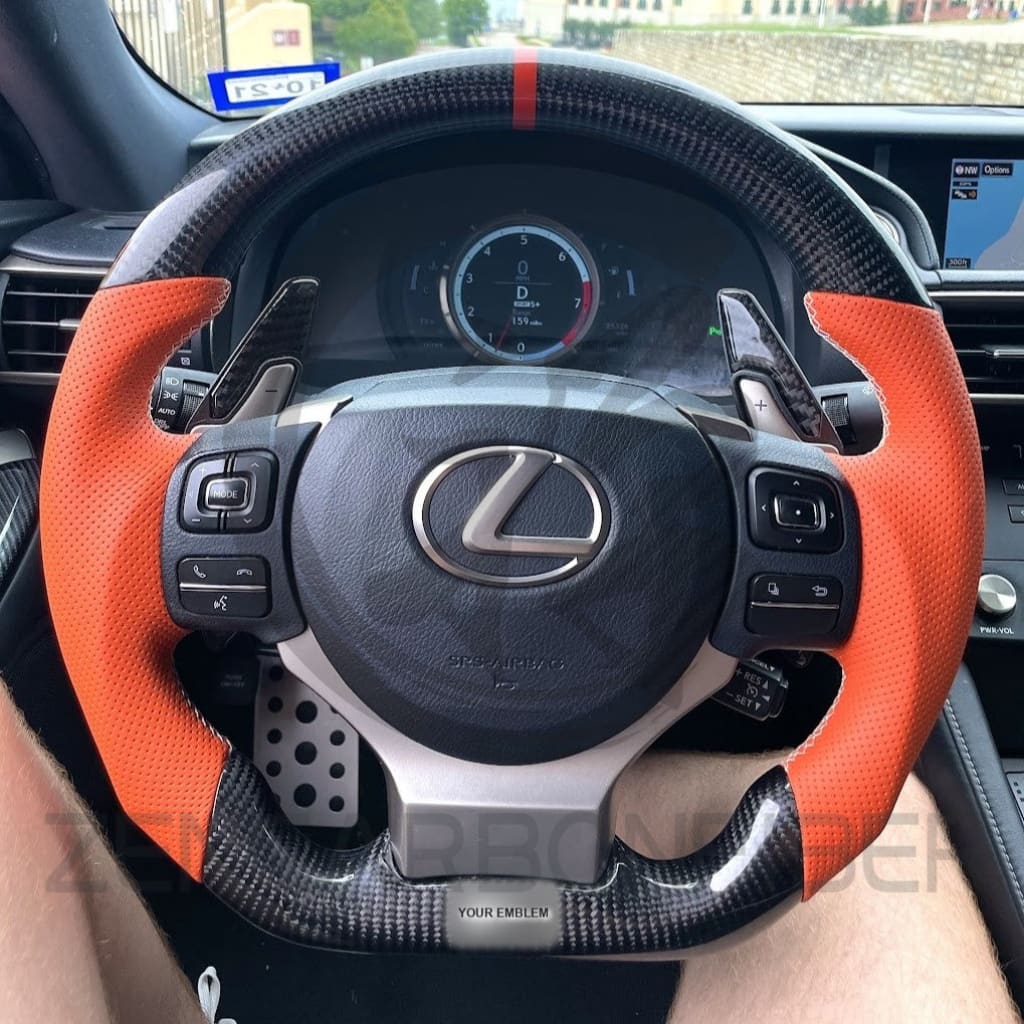 Carbon Fiber Steering Wheel for 2014-2025 Lexus 3IS/4IS/RC/GSF - Steering Wheels
