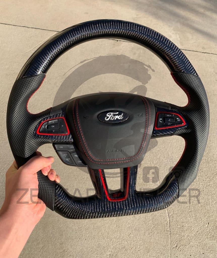 2015+ Ford Focus ST/RS carbon fiber steering wheel - zencarbonfiber