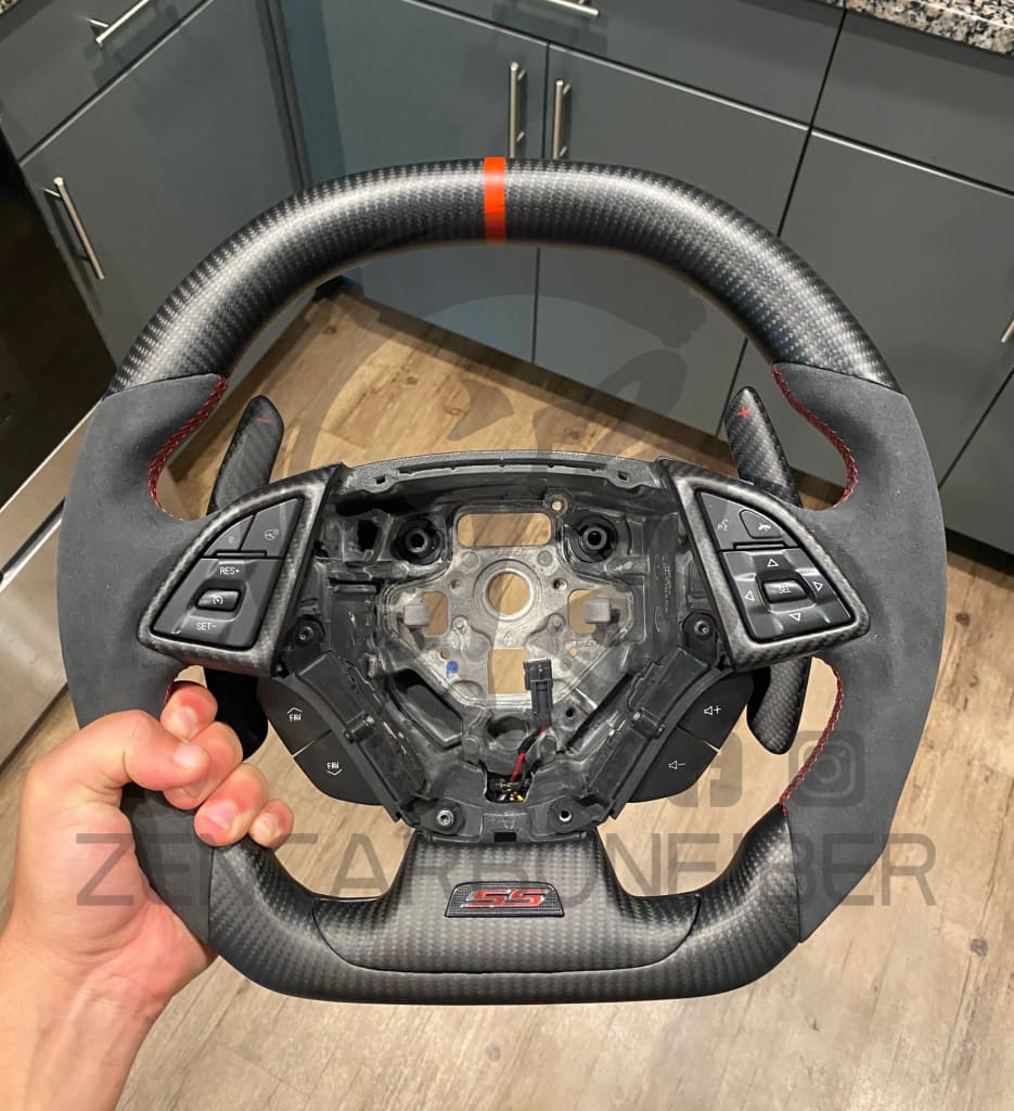 2015+ 6Th Gen Chevrolet Camaro Carbon Fiber Steering Wheel