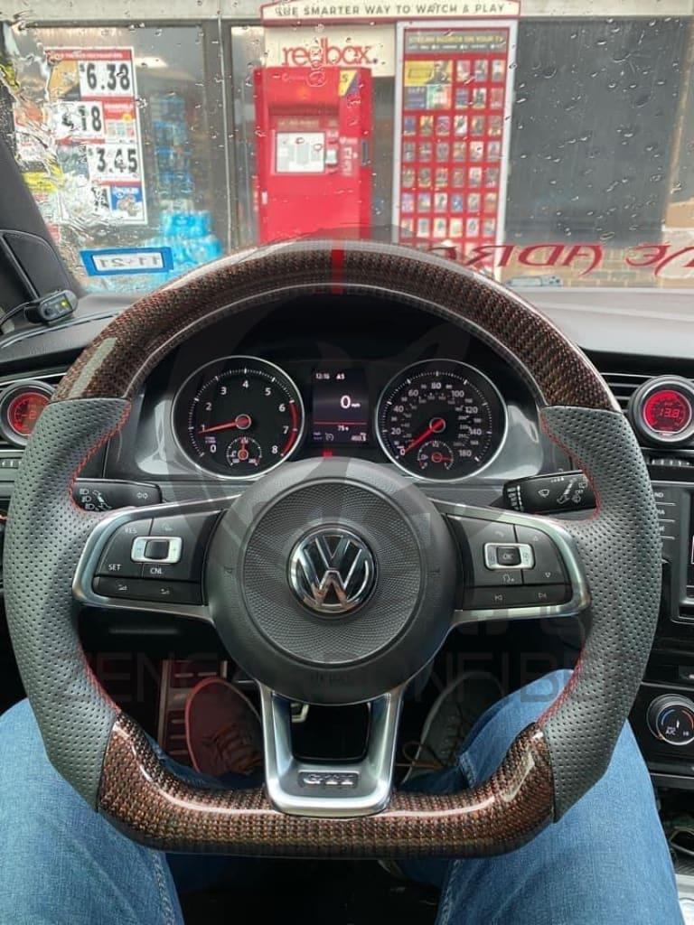 Volkswagen/vw Mk7 Gti/r/jetta Gli Carbon Fiber Steering Wheel