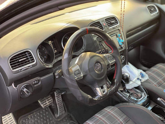 Volkswagen Mk6 Gti/r/jetta Gli Carbon Fiber Steering Wheel