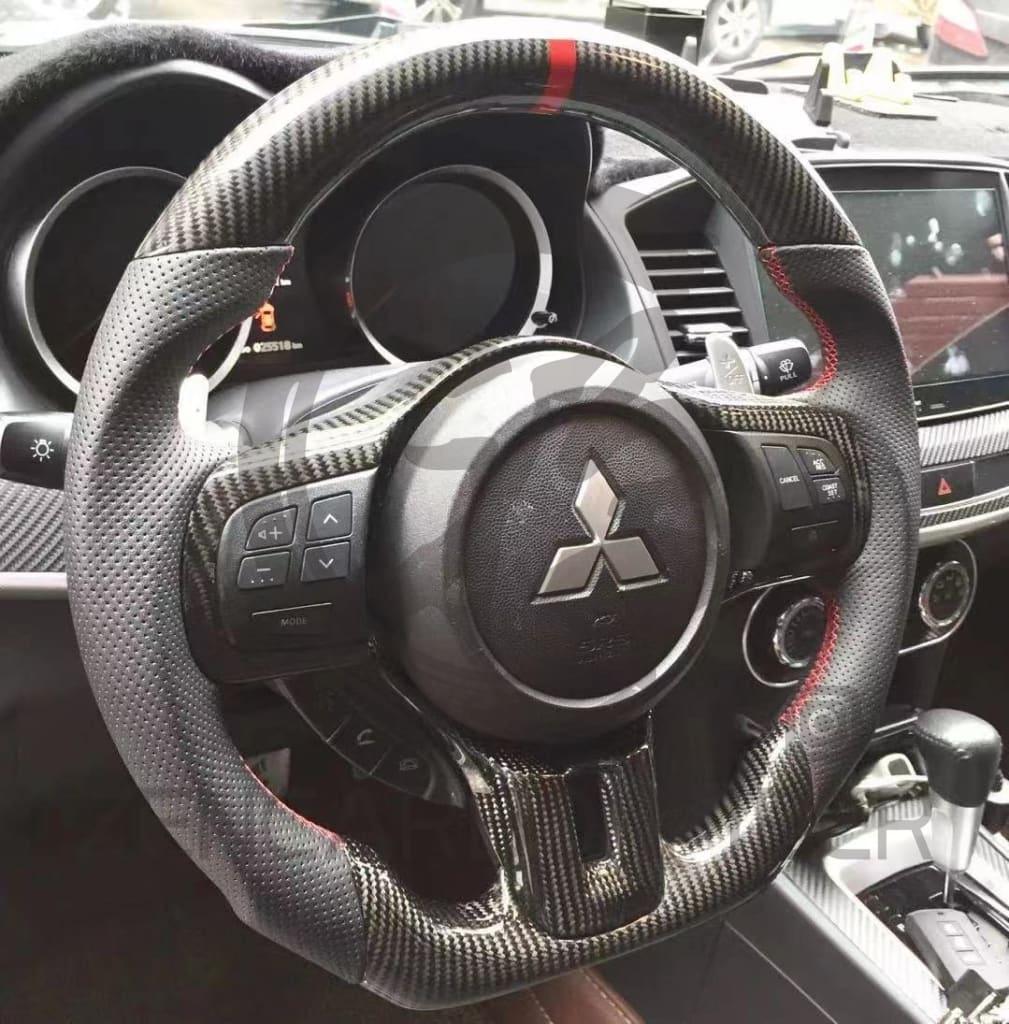 Mitsubishi Lancer Evo X Carbon Fiber Steering Wheel