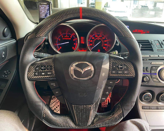 Mazdaspeed 3 carbon fiber steering wheel hotsell