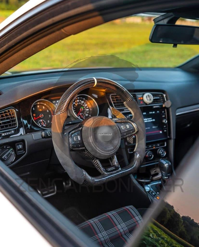 2015-2021 Volkswagen/VW Golf MK7 GTI/R/Jetta GLI Carbon Fiber Steering Wheel
