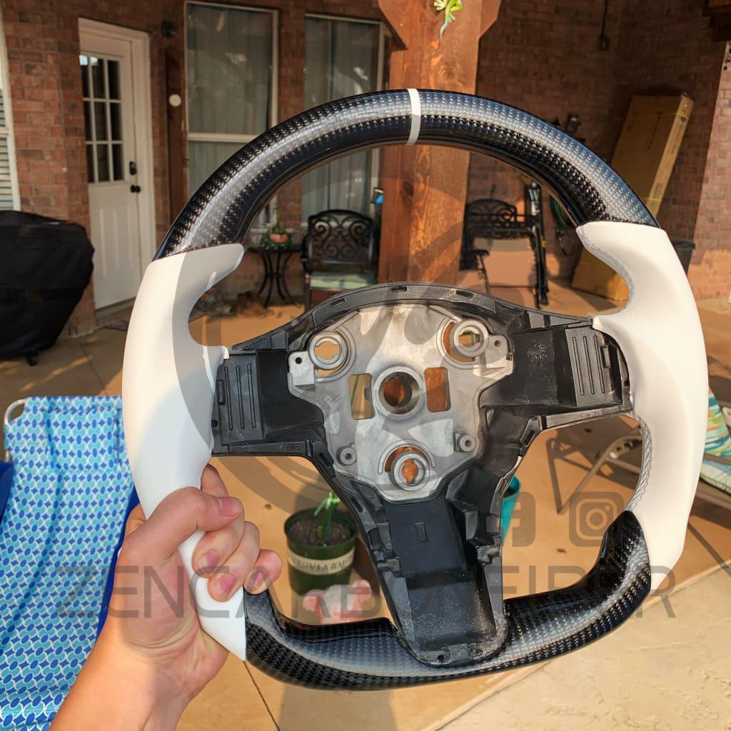 Tesla Model 3/y Carbon Fiber Steering Wheel