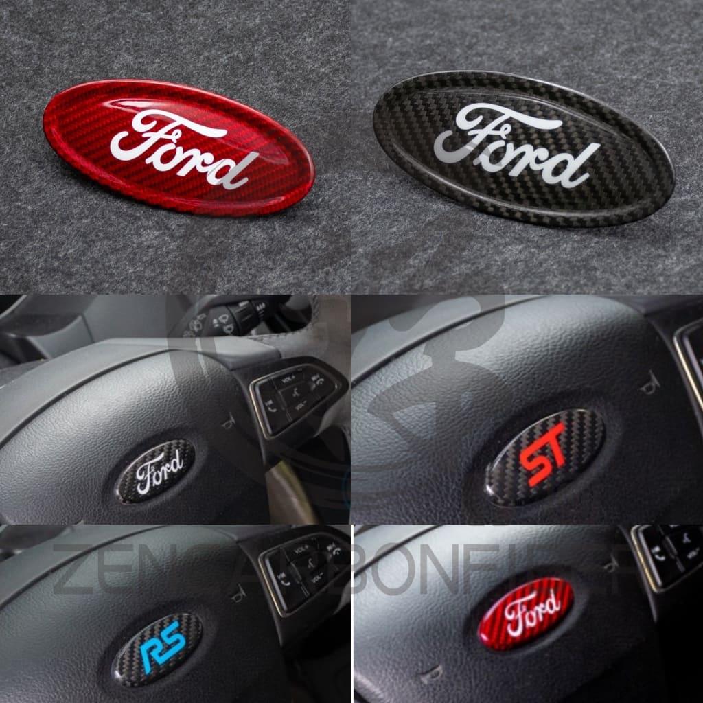 2015+ Ford Focus Carbon Fiber Emblems Cover(Set Of 3) Focus Parts