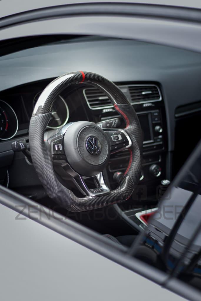 Mk7 Gti/r/jetta Gli Carbon Fiber Steering Wheel