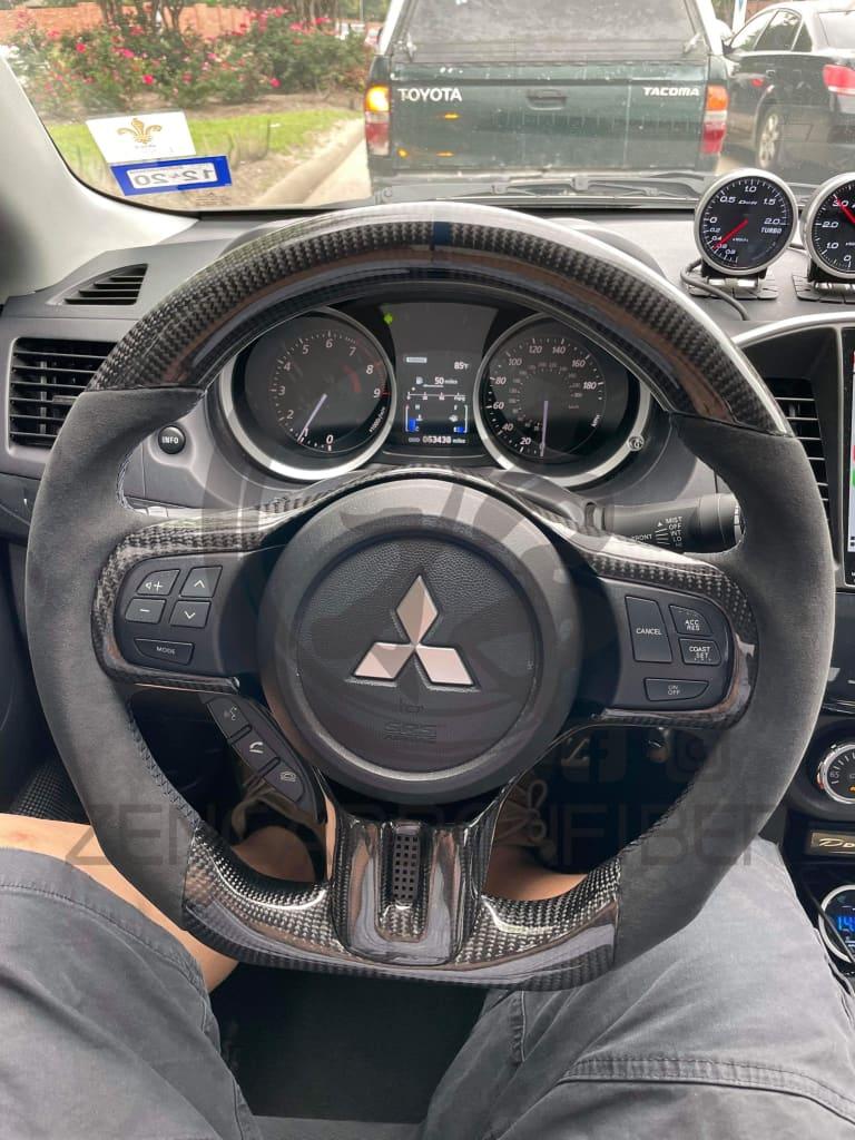 Mitsubishi Lancer Evo X Carbon Fiber Steering Wheel