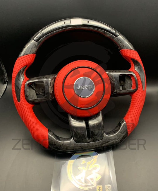 2014-2018 Jeep Wrangler/ 2011-2013 Grand Cherokee(Non-Srt) Carbon Fiber Steering Wheel