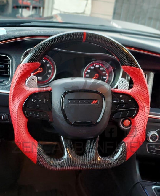 2015+ Dodge Charger/challenger/durango/wk2 Jeep Srt Carbon Fiber Steering Wheel