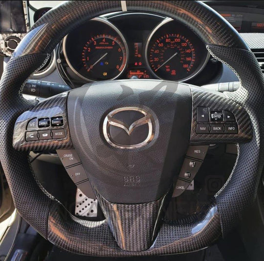 2010+ Mazdaspeed3 Carbon Fiber Steering Wheel