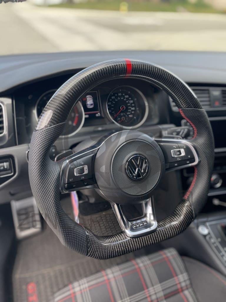 2015 2021 Volkswagen Golf MK7 GTI R Jetta GLI Carbon Fiber Steering Wheel