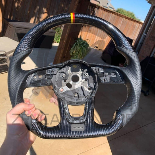 Audi B9/2017-2025 8V A/S/RS 3/4/5 Carbon Fiber Steering Wheel