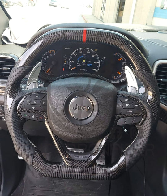 2014+ Jeep Cherokee/wk2 Grand Cherokee (Non-Srt) Carbon Fiber Steering Wheel