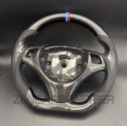 In Stock- 2006-2011 Bmw E9X/E8X Sport Carbon Fiber Steering Wheel (No Paddles Shifters)