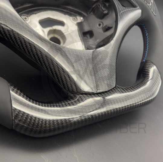 In Stock- 2006-2011 Bmw E9X/E8X Sport Carbon Fiber Steering Wheel (No Paddles Shifters)