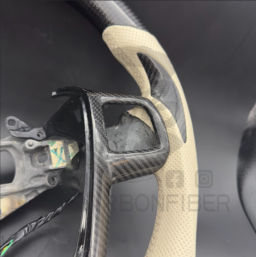 In Stock- 2011-2014 Chrysler 300 Heated Carbon Fiber Steering Wheel (No Paddles Shifters)