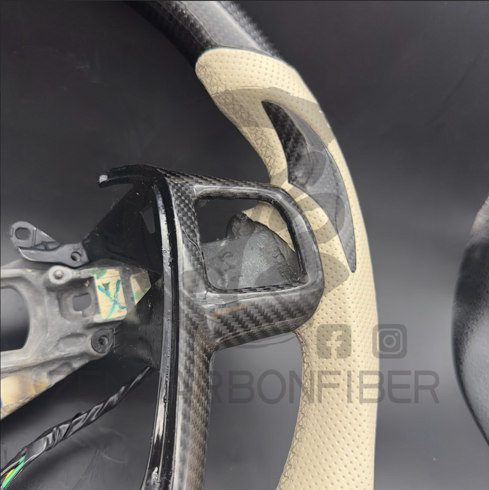 In Stock- 2011-2014 Chrysler 300 Heated Carbon Fiber Steering Wheel (No Paddles Shifters)
