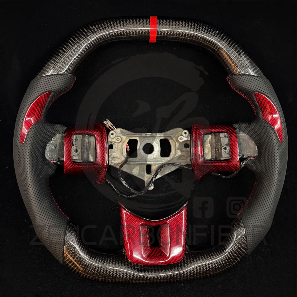 IN STOCK - 2011-2014 Dodge Charger/Challenger/Durango Heated Carbon Fiber Steering Wheel (paddle shifters/non-SRT8)