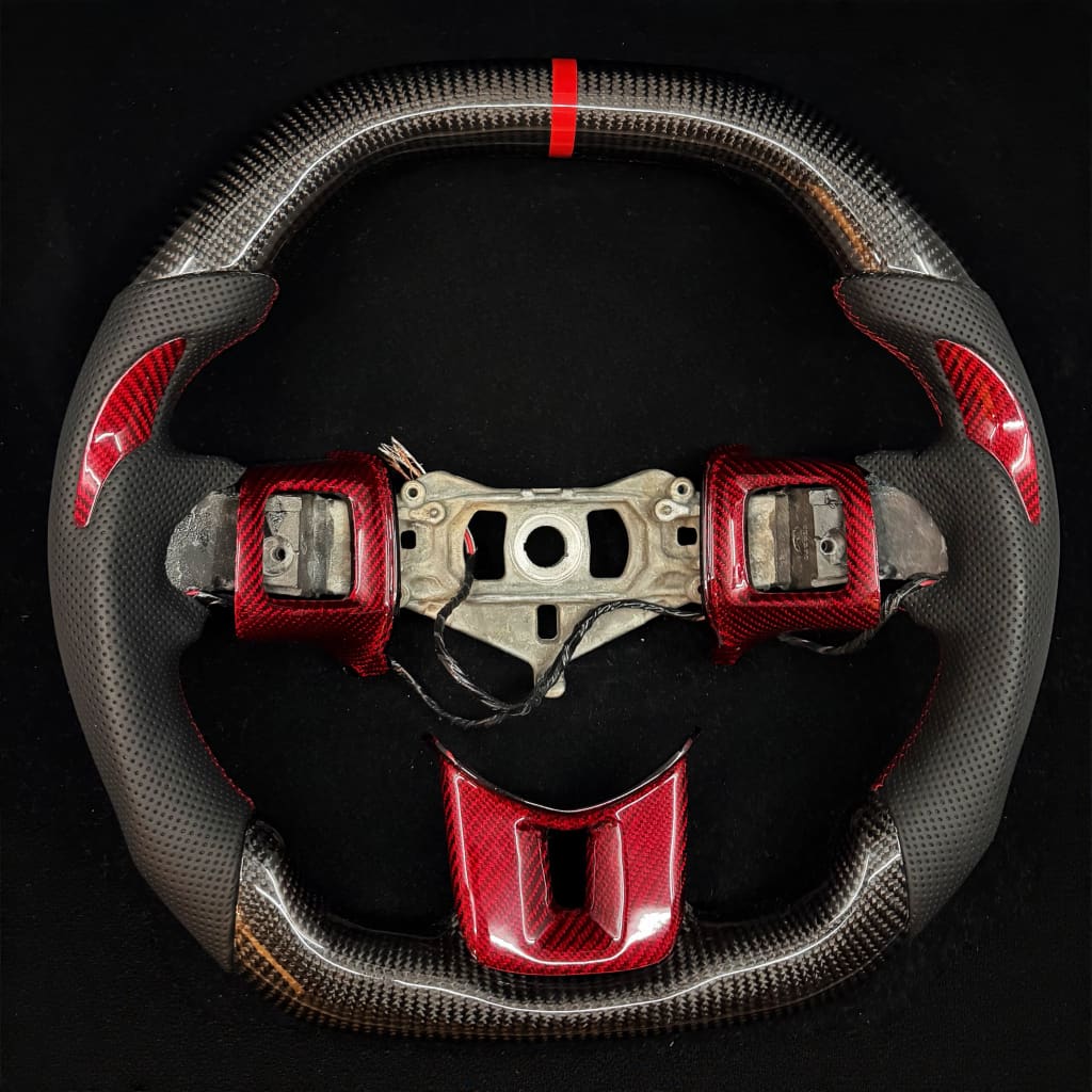 IN STOCK - 2011-2014 Dodge Charger/Challenger/Durango Heated Carbon Fiber Steering Wheel (paddle shifters/non-SRT8)