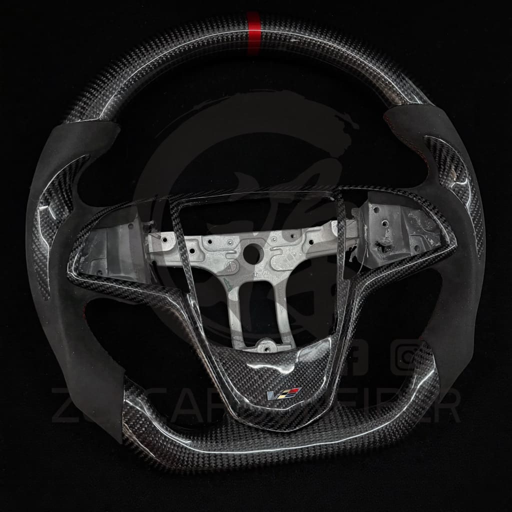IN STOCK - 2013-2019 Cadillac ATS/CTS Carbon Fiber Steering Wheel(NO Paddle Shifters) - Steering Wheels