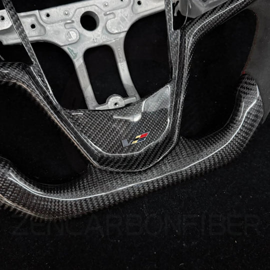 IN STOCK - 2013-2019 Cadillac ATS/CTS Carbon Fiber Steering Wheel(NO Paddle Shifters) - Steering Wheels
