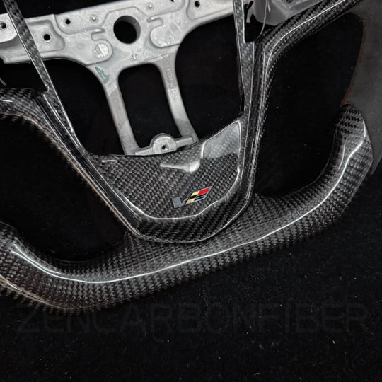 IN STOCK - 2013-2019 Cadillac ATS/CTS Carbon Fiber Steering Wheel(NO Paddle Shifters) - Steering Wheels