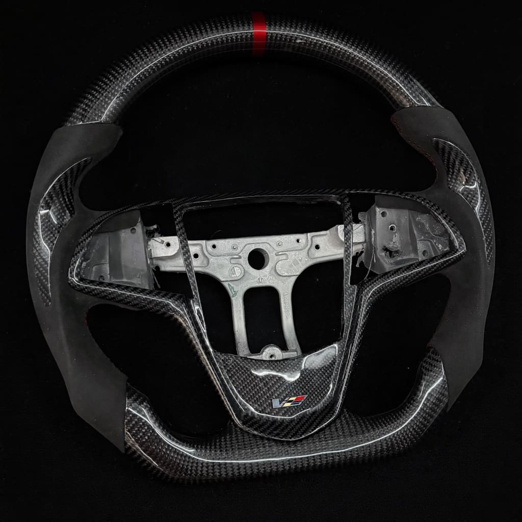 IN STOCK - 2013-2019 Cadillac ATS/CTS Carbon Fiber Steering Wheel(NO Paddle Shifters) - Steering Wheels