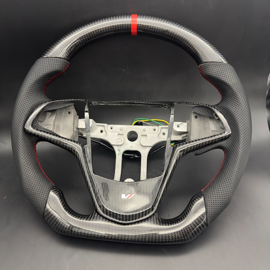 In Stock- 2013 + Cadillac Ats/Cts Heated Carbon Fiber Steering Wheel (No Paddle Shifters)