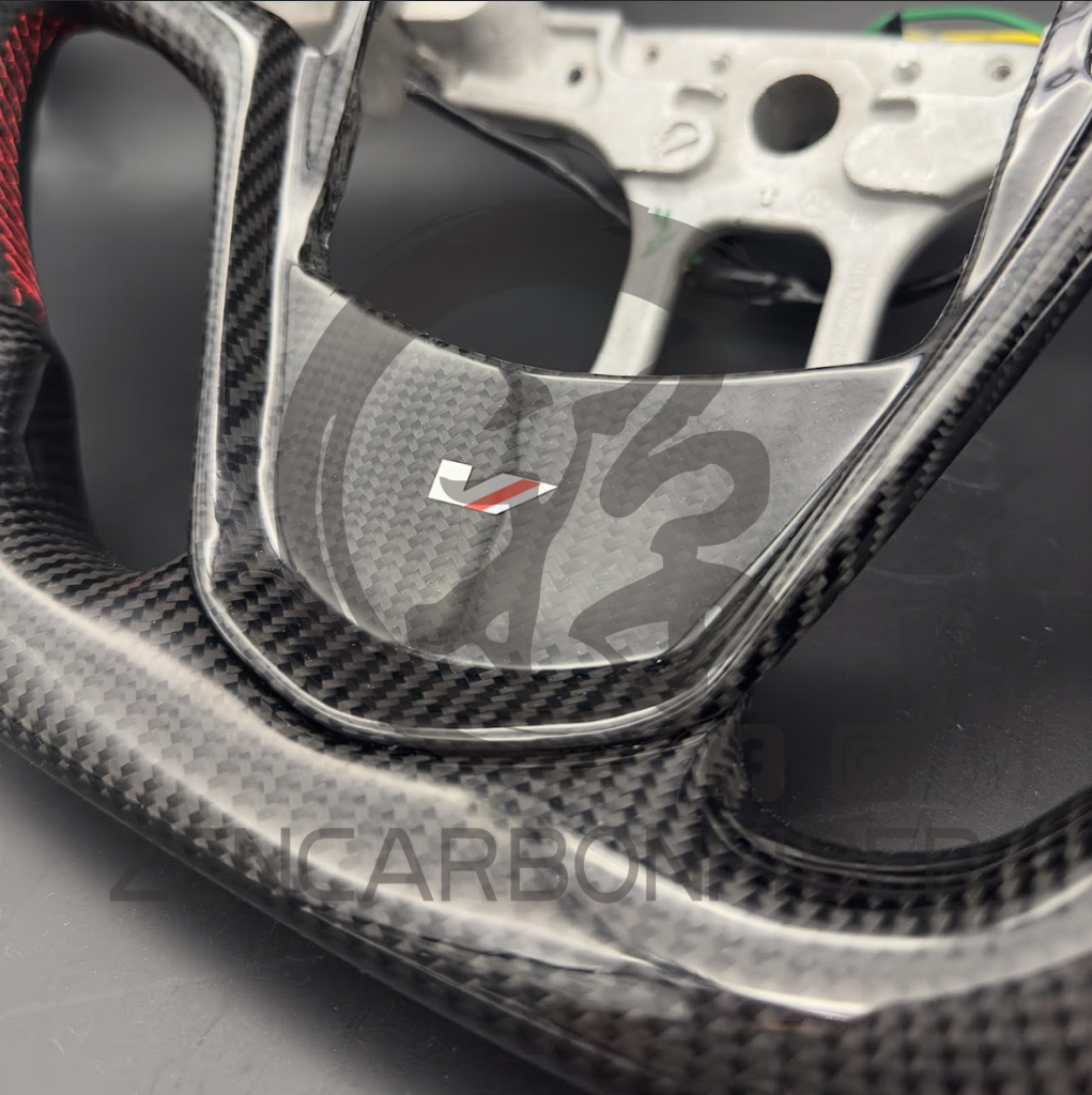 In Stock- 2013 + Cadillac Ats/Cts Heated Carbon Fiber Steering Wheel (No Paddle Shifters)