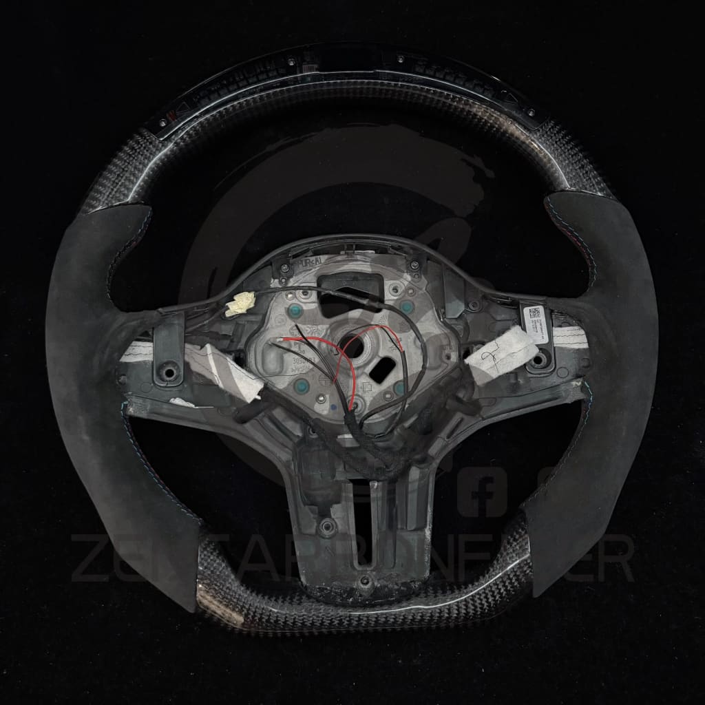 IN STOCK - 2018-2023 BMW F9X M5/M8/G30 5-series M-Sport LED Heated Carbon Fiber Steering Wheel - Steering Wheels