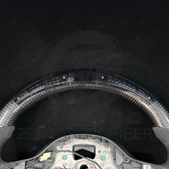 IN STOCK - 2018-2023 BMW F9X M5/M8/G30 5-series M-Sport LED Heated Carbon Fiber Steering Wheel - Steering Wheels