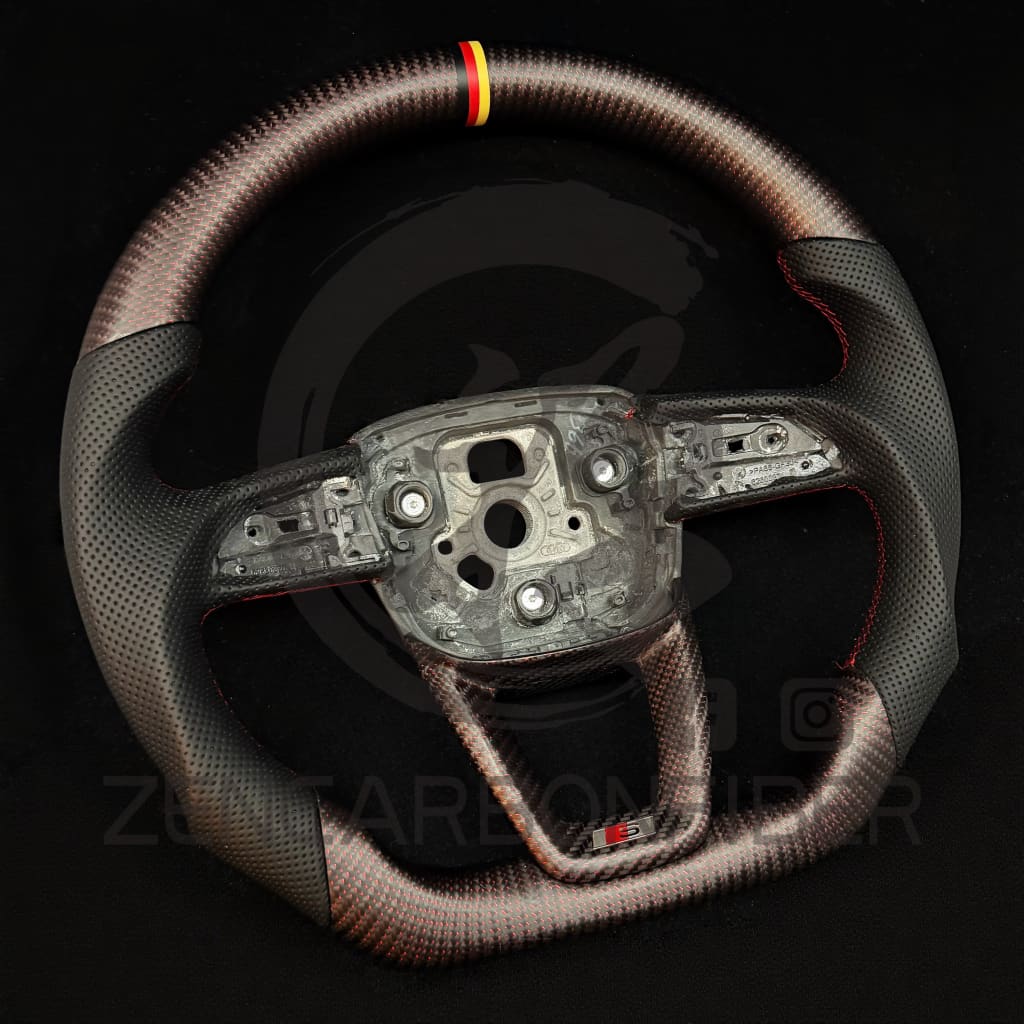 IN STOCK - 2021-2025 Audi B9.5/8Y A/S/RS 4/5 Carbon Fiber Steering Wheel - Steering Wheels