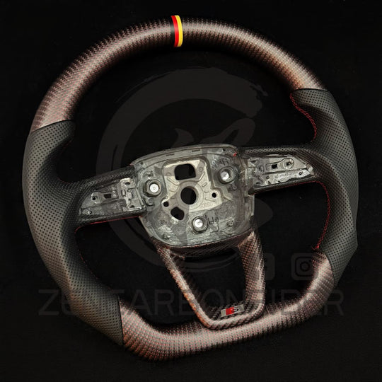 IN STOCK - 2021-2025 Audi B9.5/8Y A/S/RS 4/5 Carbon Fiber Steering Wheel - Steering Wheels