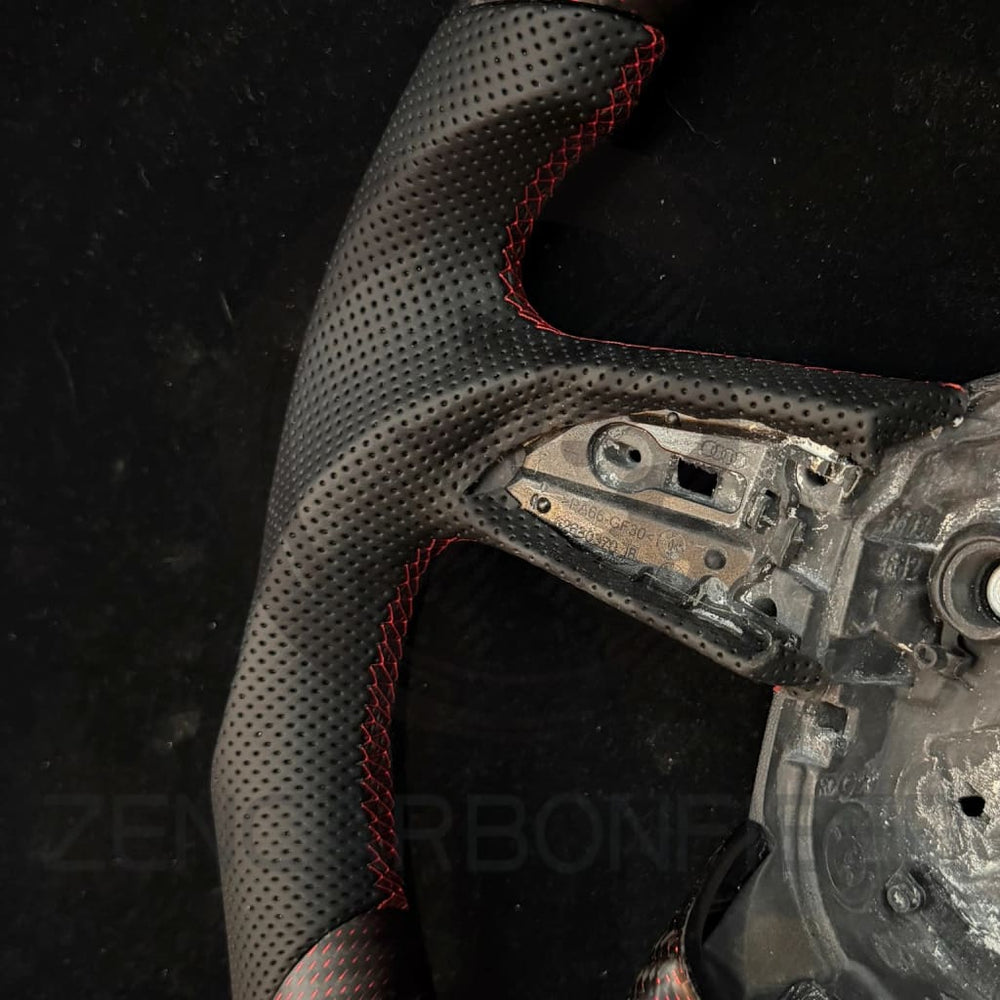 IN STOCK - 2021-2025 Audi B9.5/8Y A/S/RS 4/5 Carbon Fiber Steering Wheel - Steering Wheels