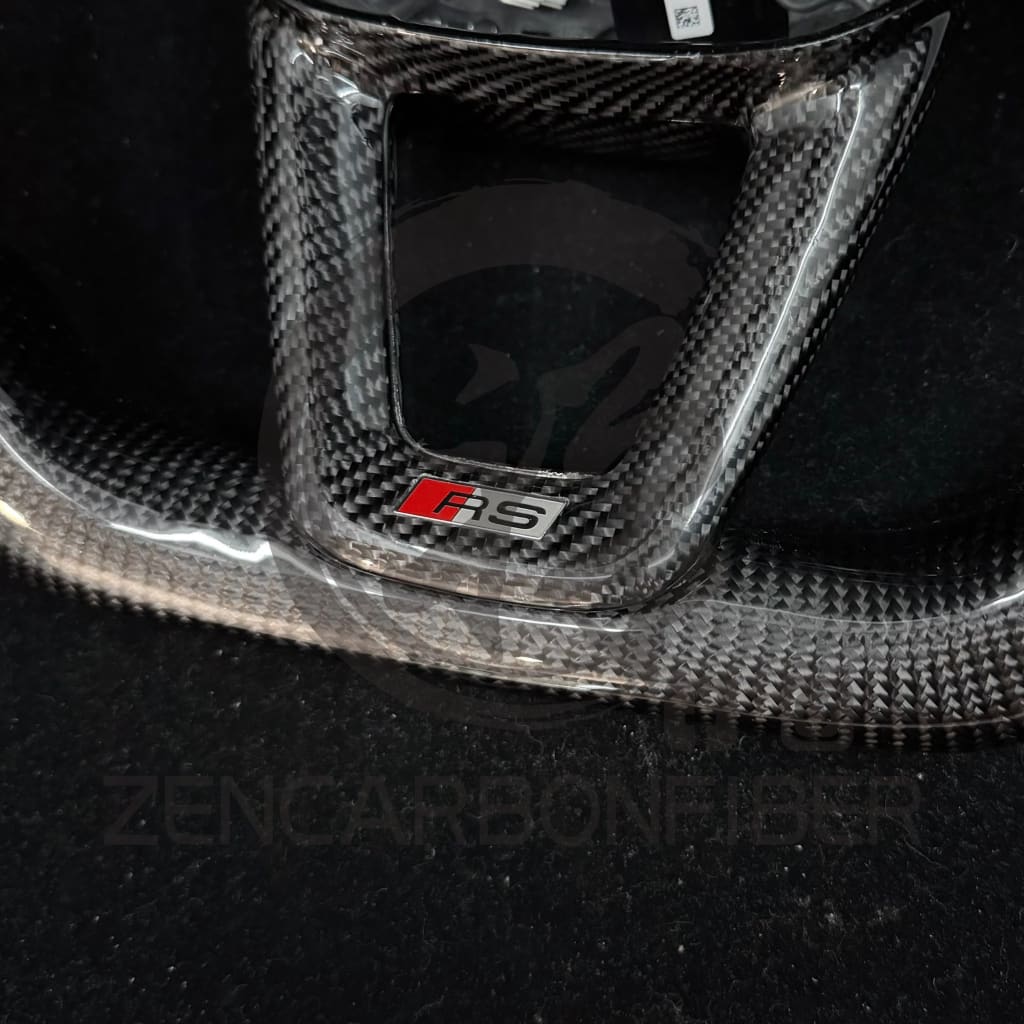 IN STOCK - 2021-2025 Audi B9.5 A/S/RS 4/5 S/RS Q7/8 Carbon Fiber Steering Wheel - Steering Wheels