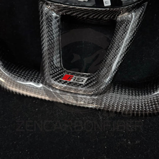 IN STOCK - 2021-2025 Audi B9.5 A/S/RS 4/5 S/RS Q7/8 Carbon Fiber Steering Wheel - Steering Wheels