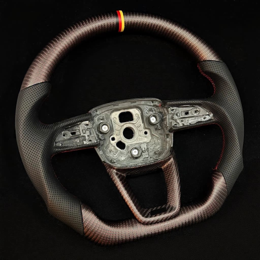 2021-2025 Audi B9.5/8Y A/S/RS 3/4/5 Carbon Fiber Steering Wheel - Steering Wheels