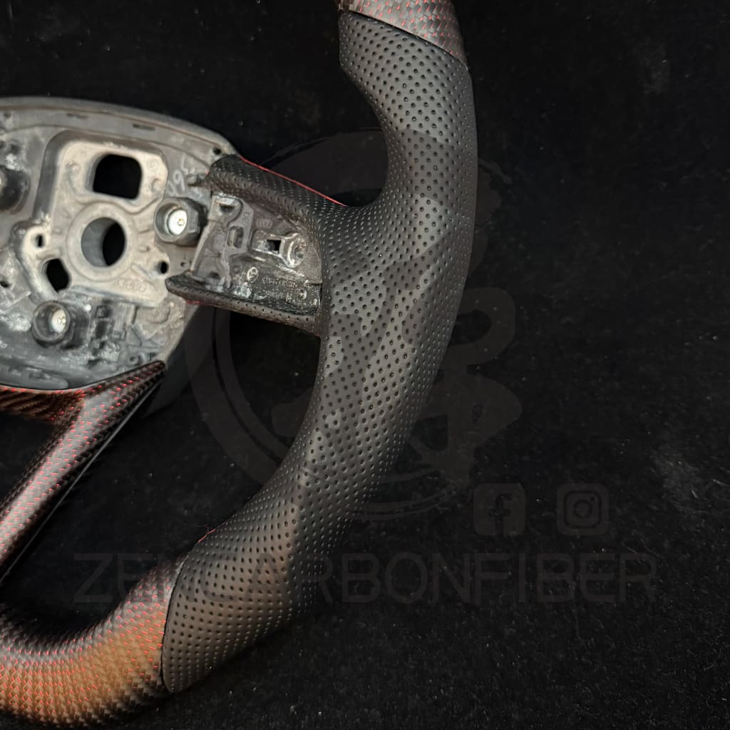 IN STOCK - 2021-2025 Audi B9.5/8Y A/S/RS 4/5 Carbon Fiber Steering Wheel - Steering Wheels