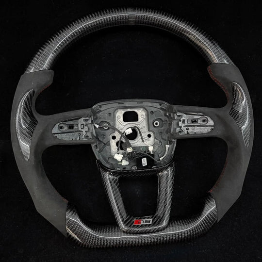 IN STOCK - 2021-2025 Audi B9.5 A/S/RS 4/5 S/RS Q7/8 Carbon Fiber Steering Wheel - Steering Wheels