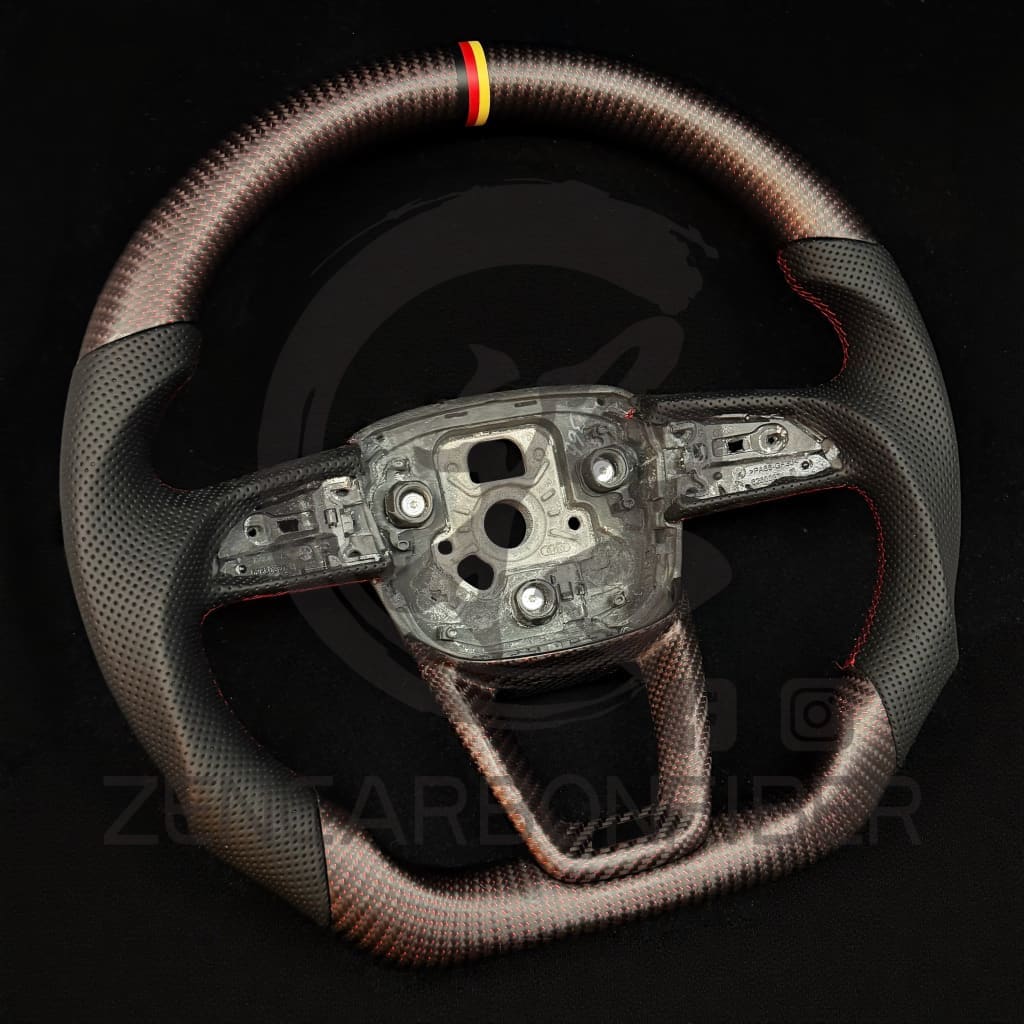 2021-2025 Audi B9.5/8Y A/S/RS 3/4/5 Carbon Fiber Steering Wheel - Steering Wheels