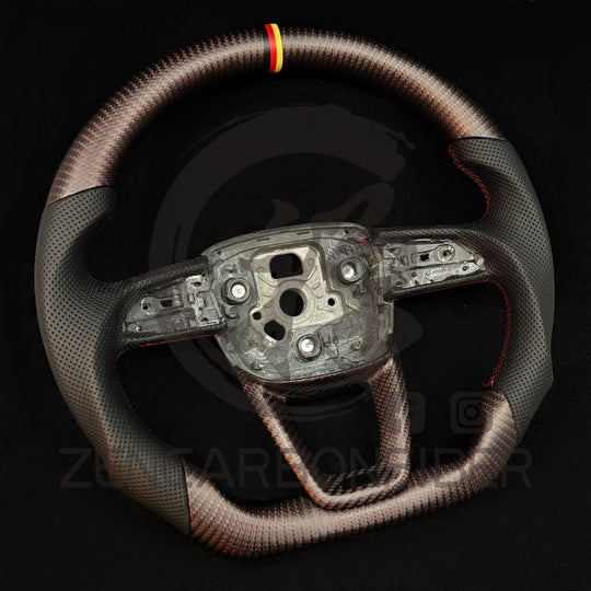 2021-2025 Audi B9.5/8Y A/S/RS 3/4/5 Carbon Fiber Steering Wheel - Steering Wheels
