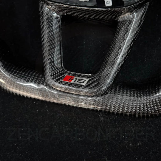 IN STOCK - 2021-2025 Audi B9.5 A/S/RS 4/5 S/RS Q7/8 Carbon Fiber Steering Wheel - Steering Wheels