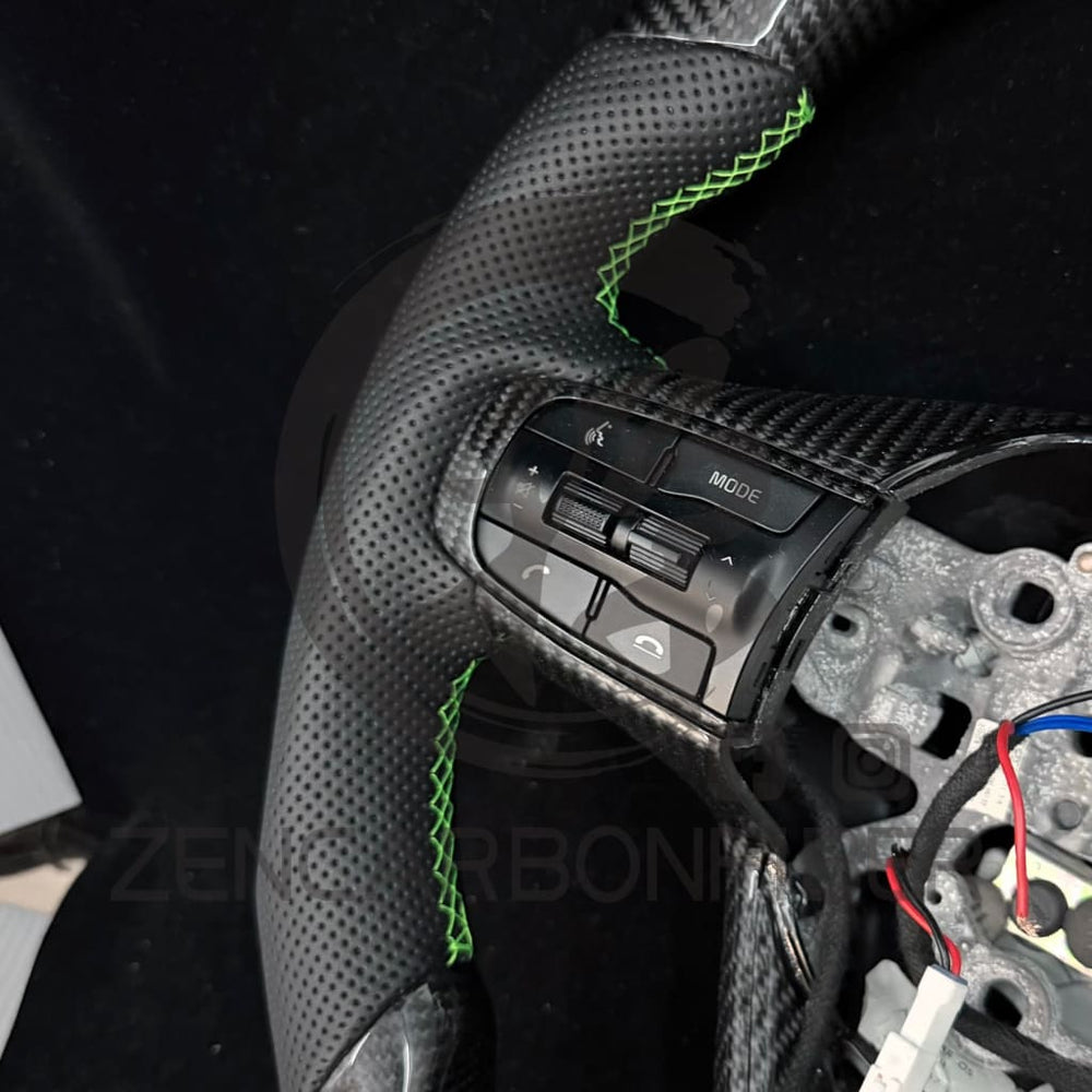 IN STOCK - 2021+ KIA K5 Heated Carbon Fiber Steering Wheel(NO paddle shifter) - Steering Wheels