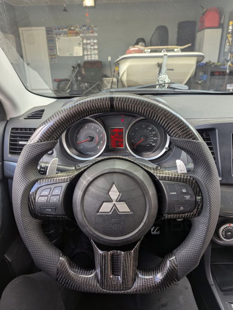 Mitsubishi Lancer Evo X Carbon Fiber Steering Wheel Steering Wheels