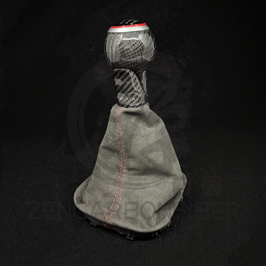 Volkswagen/VW MK4/MK5/MK6 Jetta/Golf Carbon Fiber Manual Shift Knob with Custom Boot shift knob/shifter handle