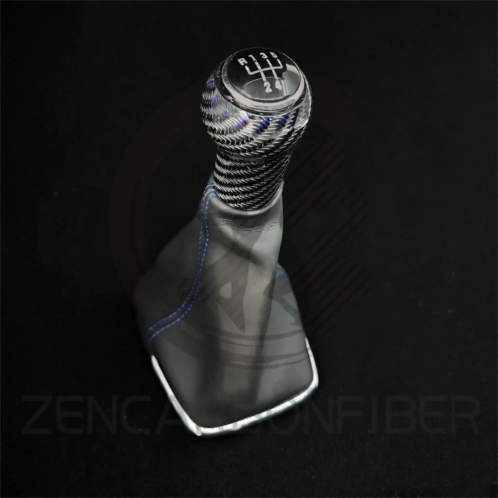 Volkswagen/VW MK4/MK5/MK6 Jetta/Golf Carbon Fiber Manual Shift Knob with Custom Boot - shift knob/shifter handle