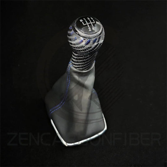 Volkswagen/VW MK4/MK5/MK6 Jetta/Golf Carbon Fiber Manual Shift Knob with Custom Boot - shift knob/shifter handle