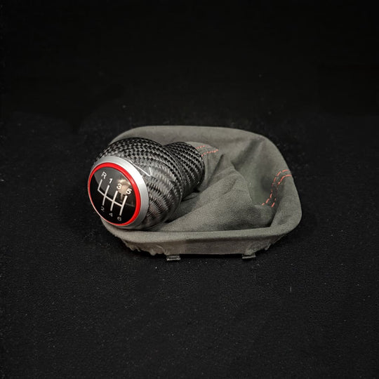 Volkswagen/VW MK4/MK5/MK6 Jetta/Golf Carbon Fiber Manual Shift Knob with Custom Boot shift knob/shifter handle